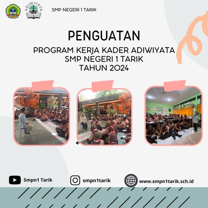 SMPN 1 Tarik Gelar Kegiatan Penguatan Program Kerja Kader Adiwiyata