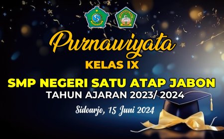 Kegiatan Purnawiyata Kelas IX SMPN Satu Atap Jabon Sidoarjo Tahun Ajaran 2023 / 2024
