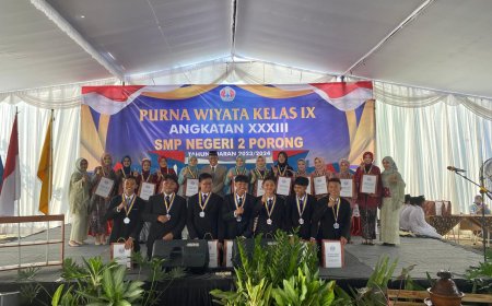 Kegiatan Purnawiyata Kelas IX di SMPN 2 Porong: Merayakan Akhir Perjalanan dan Awal Langkah Baru