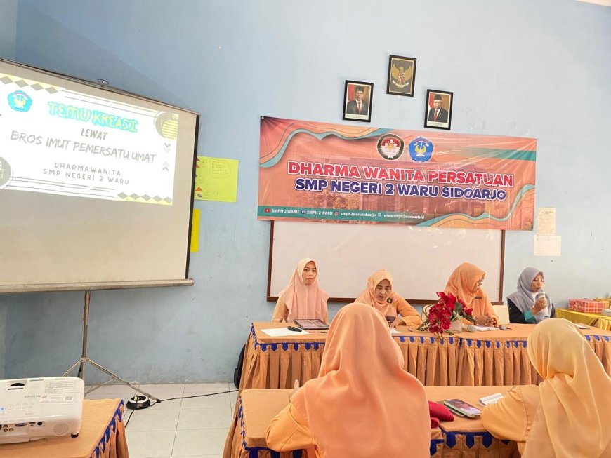 Temu Kreasi Lewat Bros Imut Pemersatu Umat Dharma Wanita Persatuan SMPN 2 Waru