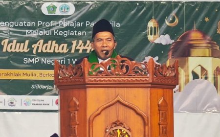 PERINGATAN HARI RAYA  IDUL ADHA 1445 H SMP NEGERI 1 WARU