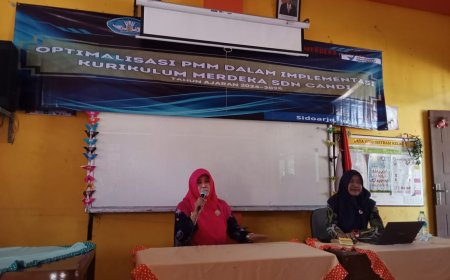 DEWAN GURU SDN CANDI BERSEMANGAT MENGIKUTI PELATIHAN OPTIMALISASI PMM DALAM IMPLEMENTASI KURIKULUM MERDEKA DI SEKOLAH