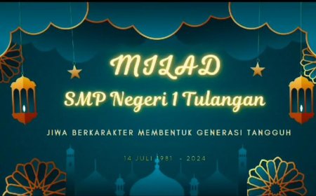 MILAD SMP Negeri 1 Tulangan dengan Tema " JIWA BERKARAKTER MEMBENTUK GENERASI TANGGUH"