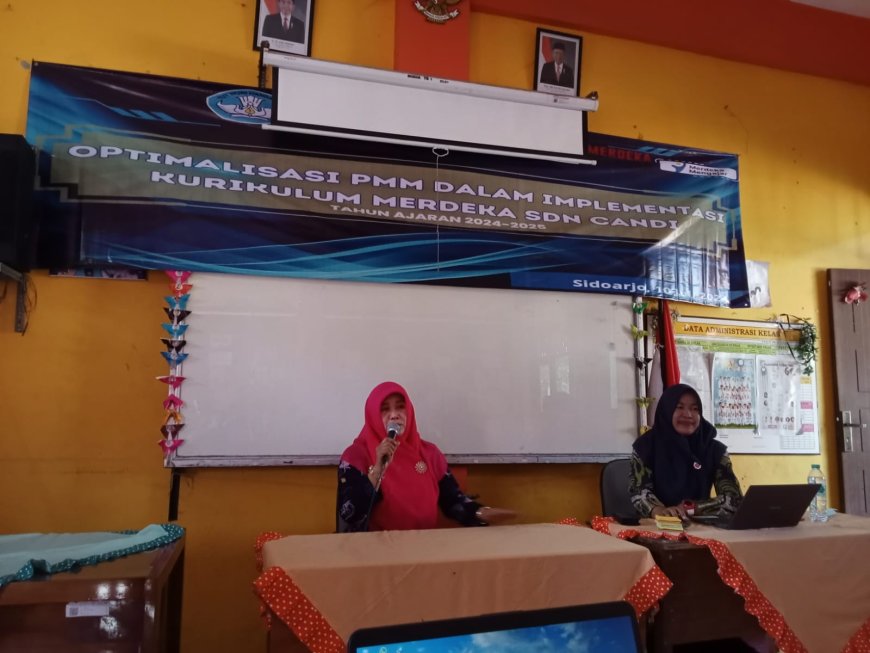 DEWAN GURU SDN CANDI BERSEMANGAT MENGIKUTI PELATIHAN OPTIMALISASI PMM DALAM IMPLEMENTASI KURIKULUM MERDEKA DI SEKOLAH