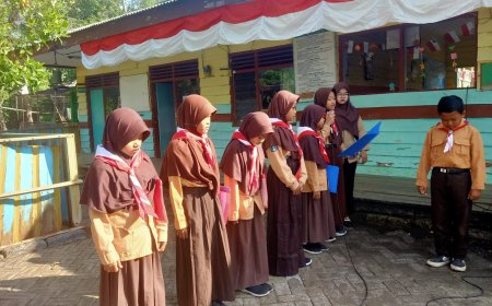 Semarak Hari Pramuka di SDN KUPANG 4 yang bertetangga dengan Tambak