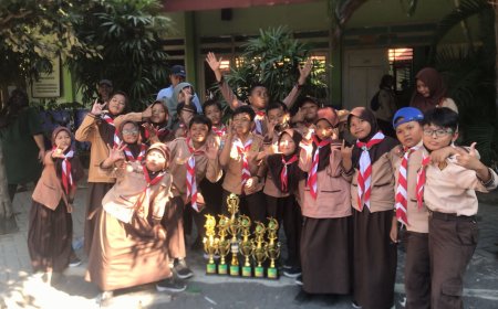Juara 1 Pesta Siaga Pramuka SDN Medaeng 2 Tingkat Kecamatan Waru