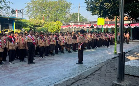 Semangat Pramuka dalam Peringatan Hari Pramuka 2024 di SDN Pagerwojo