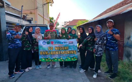 Jalan Sehat Kemerdekaan di SDN Banjarkemuning Sedati Digelar dengan Meriah