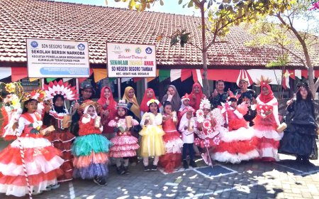 Memperingati Hari Kemerdekaan Indonesia di SDN Segorotambak