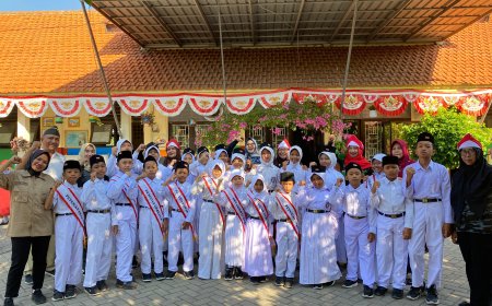 UPACARA MEMPERINGATI HARI ULANG TAHUN KE-79 KEMERDEKAAN REPUBLIK INDONESIA DAN PELUNCURAN TIM PASKIBRA PERDANA SDN BALONGGABUS CANDI