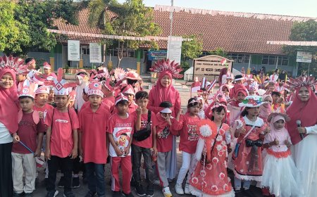 SEMARAK HUT KE-79 RI DI SDN SAMBUNGREJO: KREATIVITAS ANAK MEMUKAU DALAM KARNAVAL MERAH PUTIH