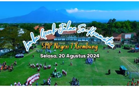 SEMARAK HARI KEMERDEKAAN, SPENSAKRE IKUTI LOMBA GERAK JALAN KECAMATAN KREMBUNG