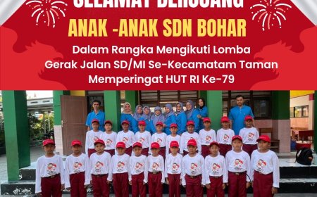 SDN Bohar Mengikuti Lomba Gerak Jalan SD/MI Se-Kecamatan Taman Memperingati HUT RI ke-79