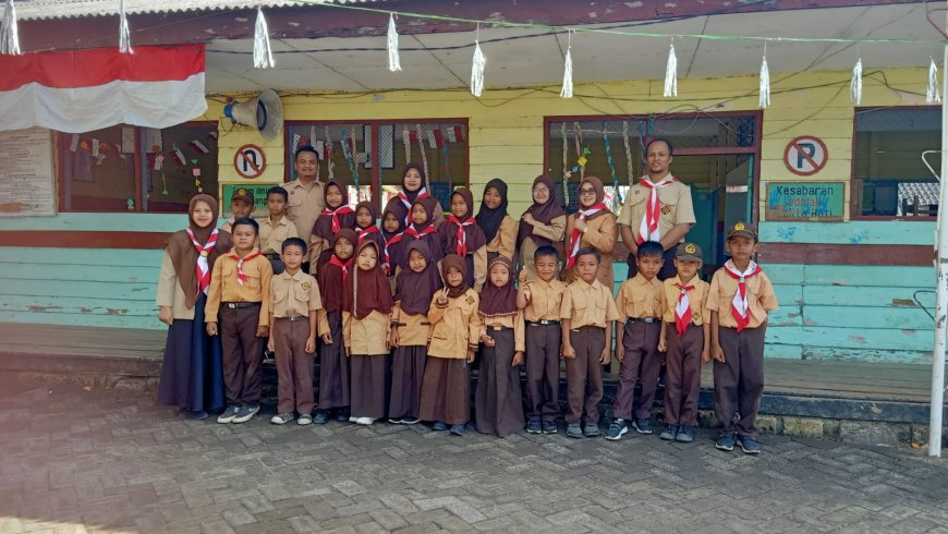 Semarak Hari Pramuka di SDN KUPANG 4 yang bertetangga dengan Tambak