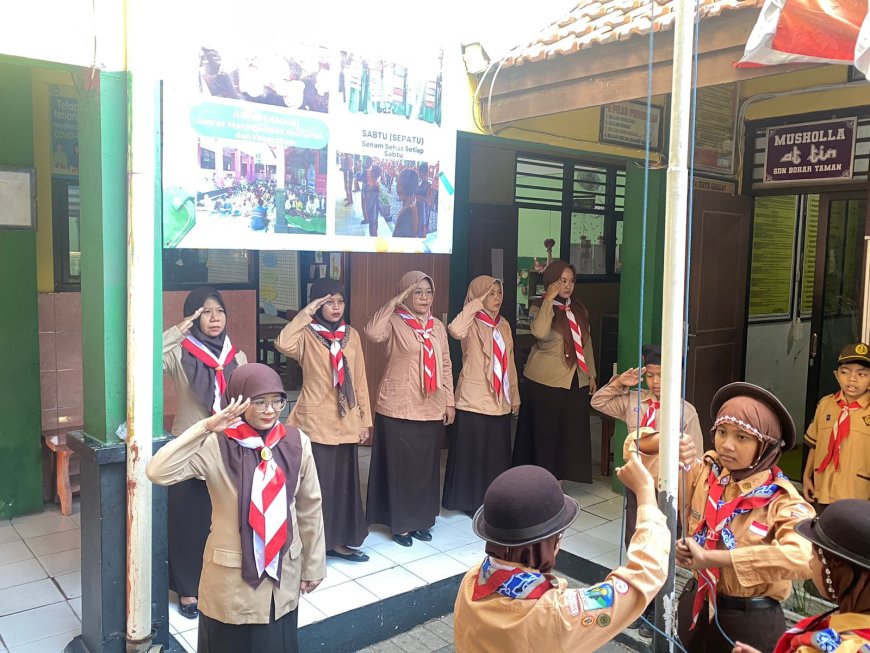 PERINGATAN UPACARA HARI PRAMUKA SDN BOHAR KEC.TAMAN