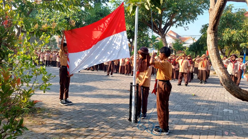 Peringatan Hari Pramuka di SDN Pranti