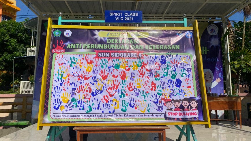 Bersatu Melawan Bullying Membangun Lingkungan Sekolah Aman : Deklarasi Anti Bullying di SDN Sidokare 4