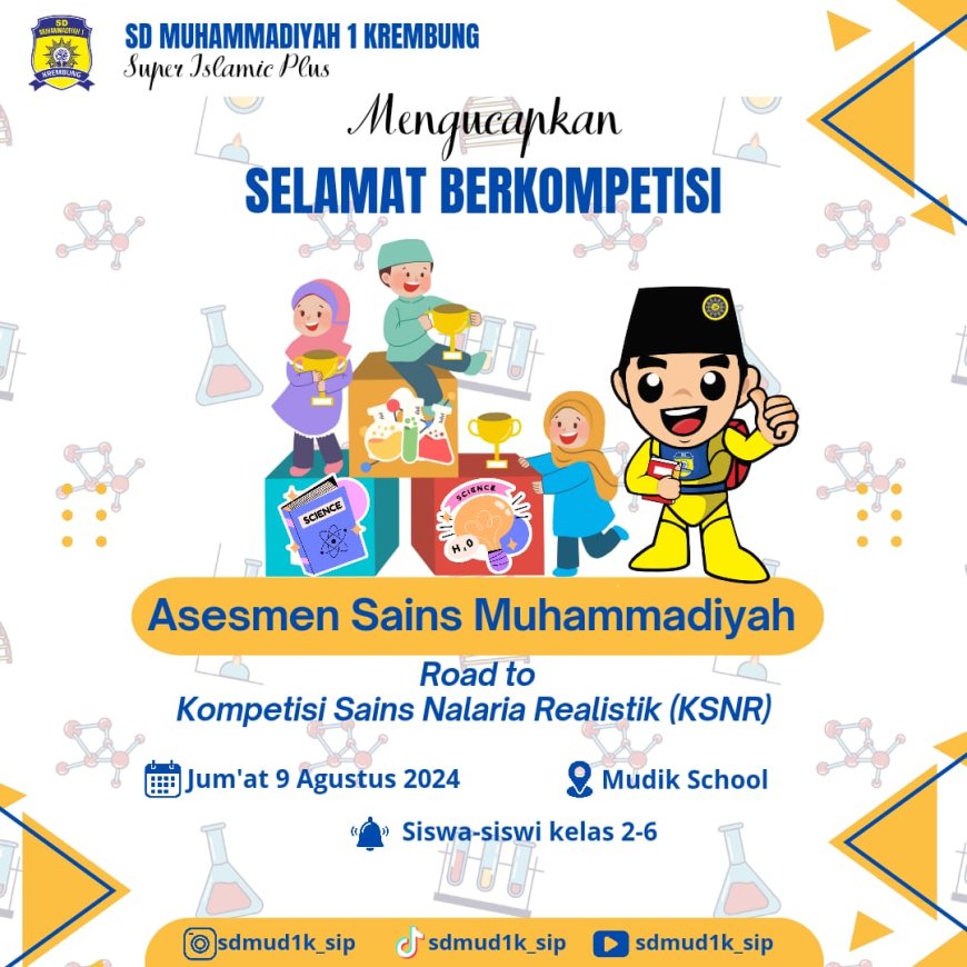 Siswa SD Muhammadiyah 1 Krembung Antusias Ikuti Asesmen Sains Road to KSNR 2024