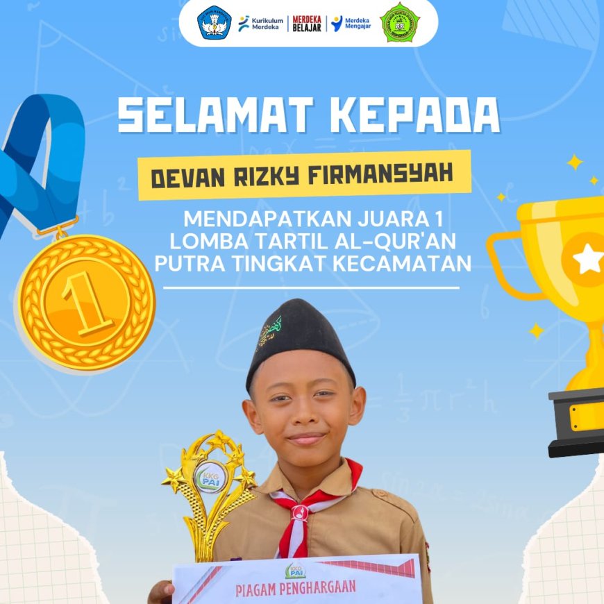 Siswa SDI At Thohiriyah Raih Juara 1 Lomba Tartil di Festival PAI Kecamatan Krian