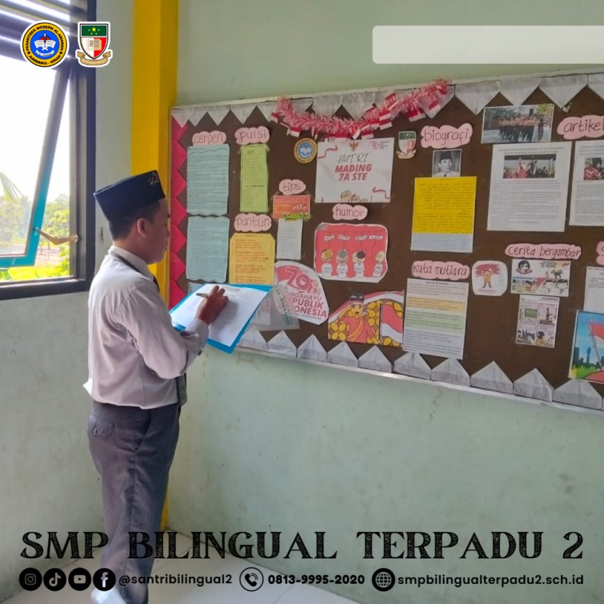 Tingkatkan Kreativitas Santri pada Lomba Mading Antarkelas di SMP Bilingual Terpadu 2