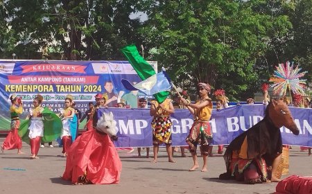 Tari SMP PGRI 1 Buduran Warnai Kejuaran Tarkam dan HUT RI