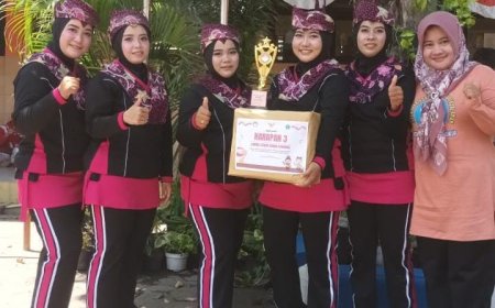 SDN Wedi Raih Juara Harapan di Lomba Senam Udeng Dharmawanita Gedangan