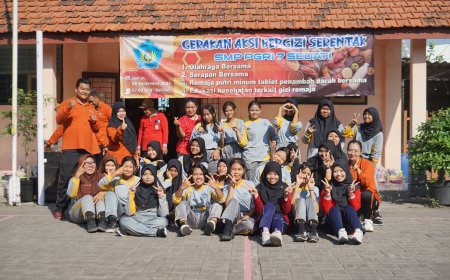 Menuju Kesehatan Optimal: "Gerakan Aksi Bergizi Serentak di SMP PGRI 7 Sedati, Melalui Kegiatan Interaktif dan Edukatif