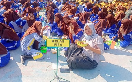 Gerakan Aksi Bergizi Serentak SMPN 2 Tarik "Langkah Sederhana Menuju Hidup Sehat"