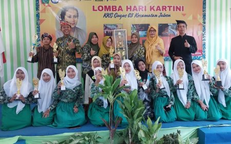 "Cintai Negeri dengan Prestasi" SDN. Balongtani Menjadi Juara Umum Lomba Dalam Rangka Memperingati Hari Kartini KKG Gugus 3 Kecamatan Jabon.