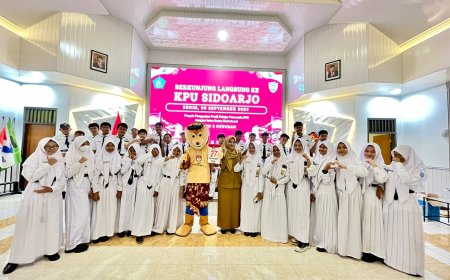 SMPN 2 Buduran berkunjung ke KPU Sidoarjo
