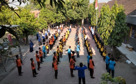 KEGIATAN SENAM ANAK INDONESIA HEBAT "SMP PERSATUAN KREMBUNG"