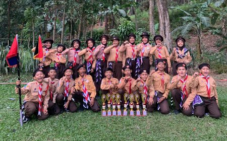 SDN BRINGINBENDO 1 BORONG PIALA DI LOMBA TINGKAT II PRAMUKA TAHUN 2024