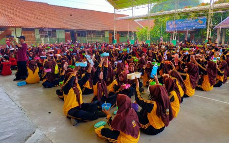 SMPN 1 Porong Memeriahkan Aksi Bergizi Melalui Kegiatan Seru dan Edukatif Bersama Semua Siswa