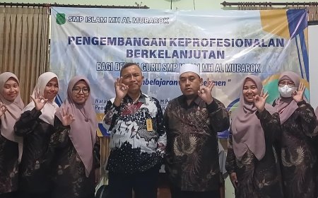 GUNA MENINGKATKAN KOMPETENSI GURU, SMPI MH ALMUBAROK MELAKSANAKAN PELATIHAN GURU BERTEMA "ASESMEN DAN PEMBELAJARAN"
