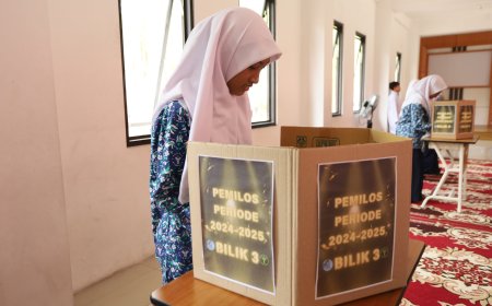 Pemilihan Ketua dan Wakil Ketua OSIS SMP Al Muslim Periode 2024/2025 Berlangsung Meriah
