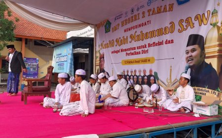 Kegiatan Peringatan Maulid Nabi Muhammad SAW 1446H sebagai Momentum untuk Refleksi dan Perbaikan Diri di SMPN 2 Taman