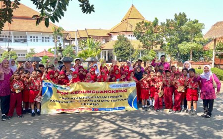 Kegiatan Outdoor Learning Berbasis Literasi Ke Museum Mpu Tantular dan Candi Pari Jawa Timur oleh Kelas III SDN Kedungcangkring