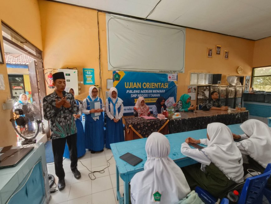 SMPN 1 Taman Gelar Ujian Orientasi PMR, Calon Anggota Siap Beraksi!