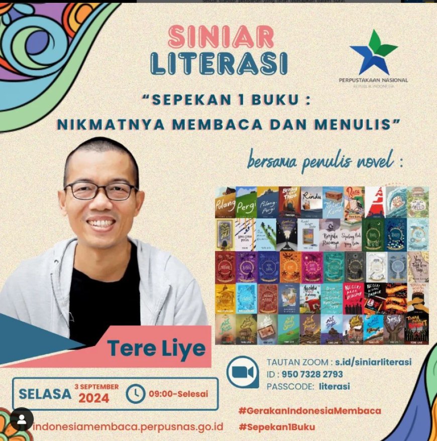 SINIAR LITERASI PERPUSNAS RI BERSAMA PENULIS TERE LIYE