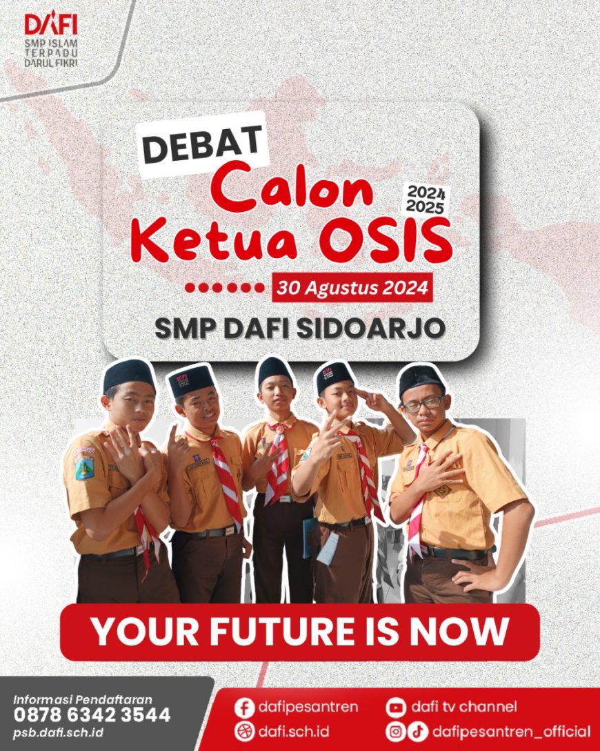 The Future Leader is NOW! SMP DAFI Pesantren Al Quran Science Gelar Debat Calon Ketua OSIS 2024