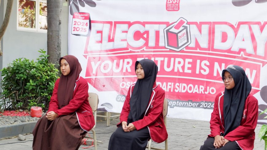 Wujudkan Iklim Demokrasi Sekolah! SMP DAFI Pesantren Al Quran Science Gelar Election Day 2024