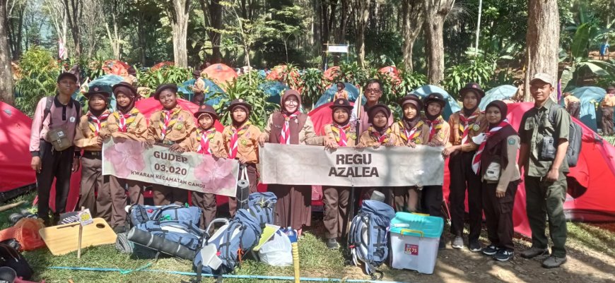 PEMBERANGKATAN REGU PUTRA DAN PUTRI SDN CANDI DALAM LOMBA TINGKAT 2 PRAMUKA