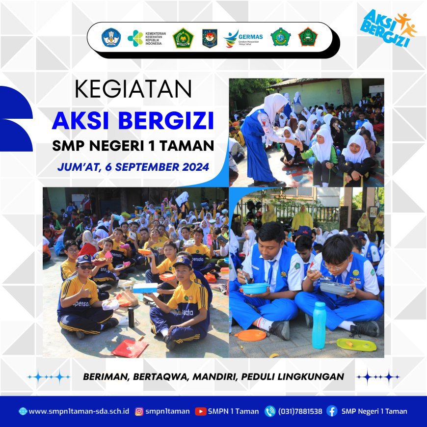 Sukseskan Gerakan Aksi Bergizi, SMP Negeri 1 Taman Gelar Kegiatan Aksi Bergizi Spensata!