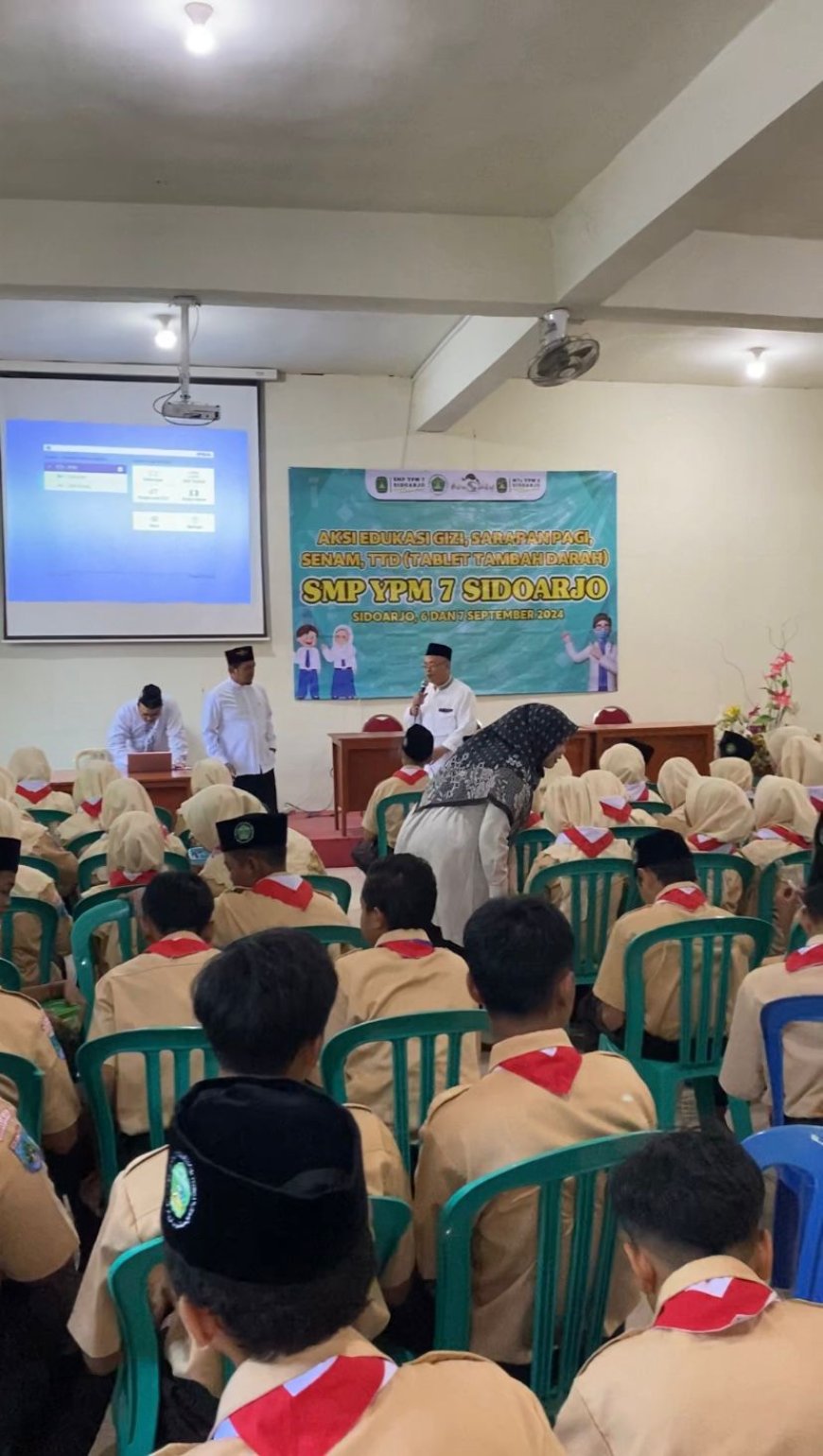 Kegiatan Gerakan Aksi Bergizi di SMP YPM 7 SIdoarjo