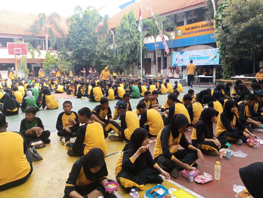 Yuk, Biasakan Sarapan Sehat!  Aksi Bergizi Menuju Generasi Emas SMPN 3 Sidoarjo