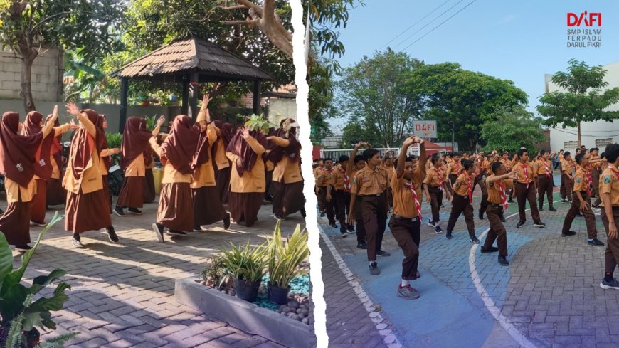 Inisiasi Gerakan Rutin Aksi Gizi! SMP DAFI Pesantren Al Quran Science Konsisten Jaga Kebugaran Santri