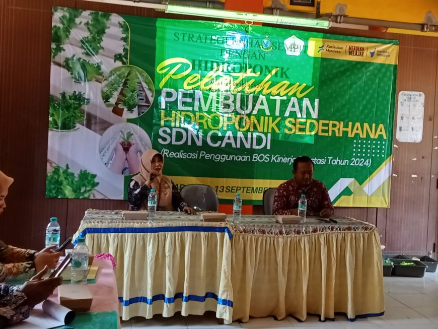 SDN Candi Gelar Pelatihan Guru Pembuatan Hidroponik Sederhana: Meningkatkan Kompetensi Guru dalam Mengajarkan Pertanian Modern