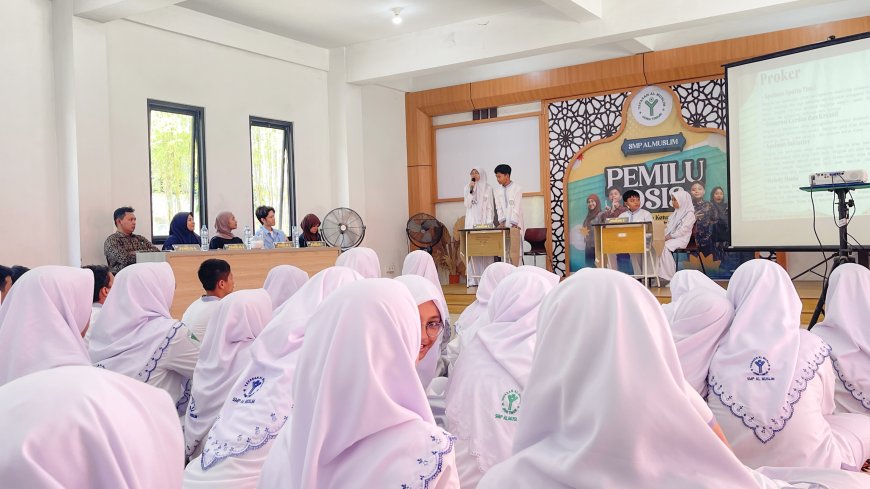 Debat Sengit Warnai Pemilihan Ketua dan Wakil Ketua OSIS SMP Al Muslim Tahun Ajaran 2024/2025