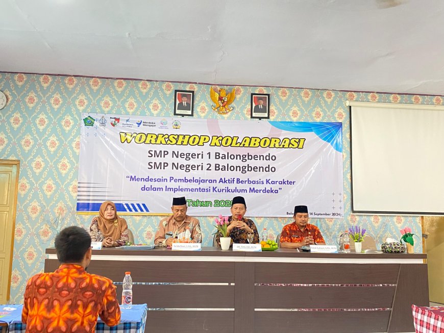 Workshop Kolaborasi SMP Negeri 1 dan SMP Negeri 2 Balongbendo