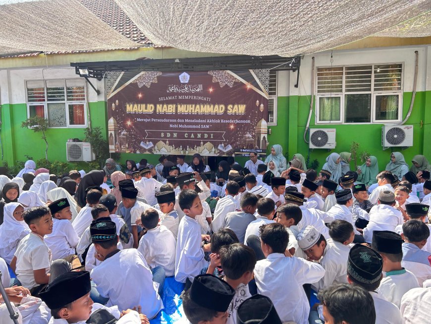 SDN Candi Gelar Peringatan Maulid Nabi Muhammad dengan Pembacaan Diba' dan Sholawat